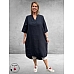 No.1 By OX Tuniek-Jurk Linnen Dark Navy Blue